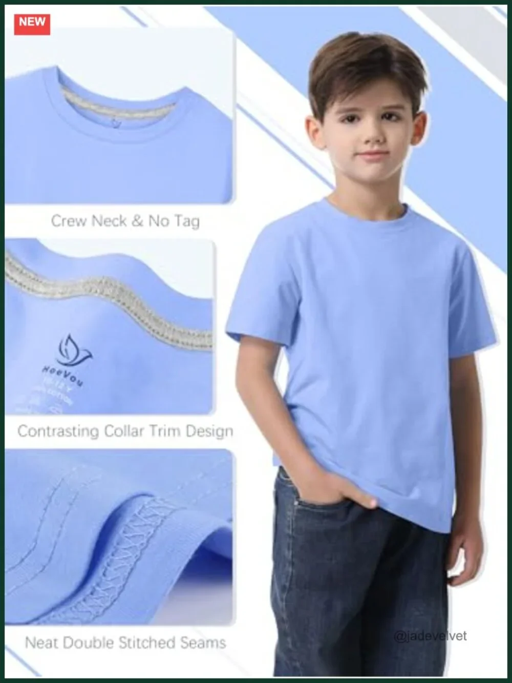 4 Pack Boys Short Sleeve Cotton T-Shirts Summer Basics